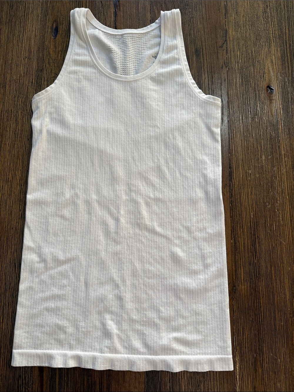 Athleta White Ribbed Tank Top
